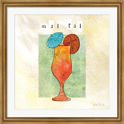 Framed Tropical Cocktails IV Print