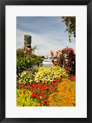 Framed Flower Garden, Victoria, BC Print