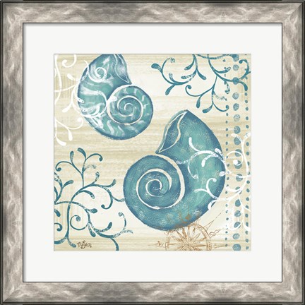 Framed Tranquil Shell II Print