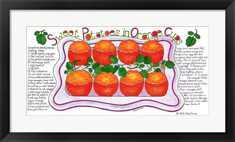 Framed Sweet Potatoes in Orange Cups Print