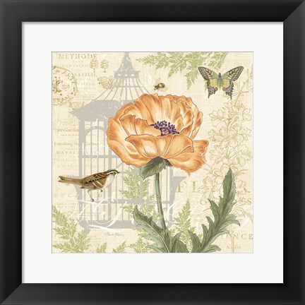 Framed Floral Nature Trail I Print