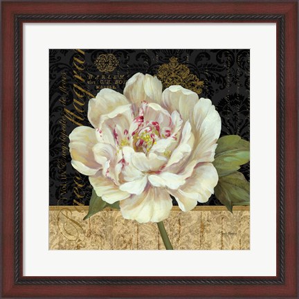 Framed Antique Still Life Peony Print