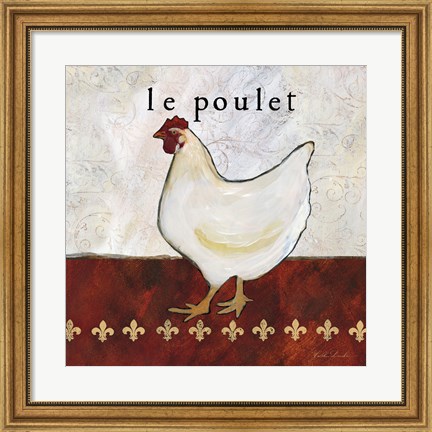 Framed French Country Kitchen II (Le Poulet) Print
