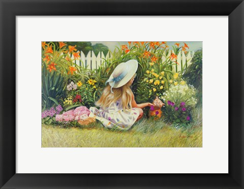Framed In Mother&#39;s Garden Print