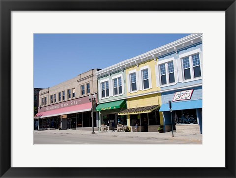 Framed USA, Wisconsin, Manitowoc, Main Street Print