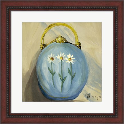 Framed Purse Blue Print