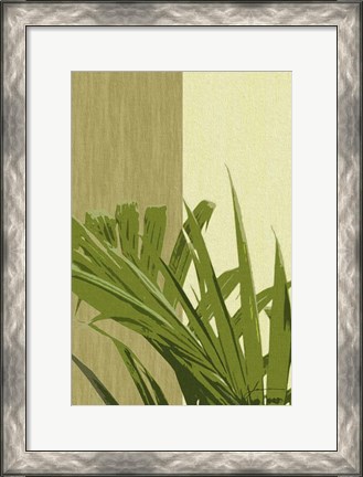 Framed Painted Contrast Leaves IV Print