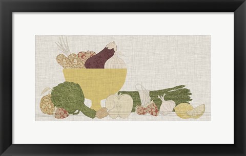 Framed Contour Fruits &amp; Veggies IV Print