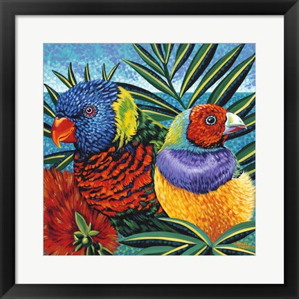 Framed Birds in Paradise II Print