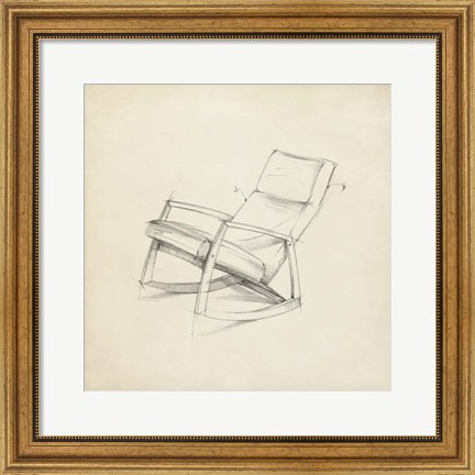 Framed Mid Century Furniture Design IV Print