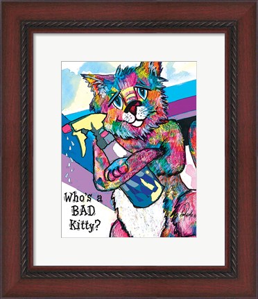 Framed Bad Kitty Print