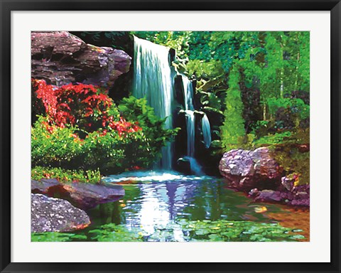 Framed Waterfall D Print