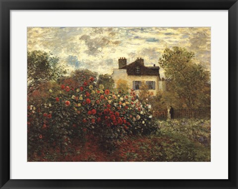 Framed Artist&#39;s Garden in Argenteuil Print