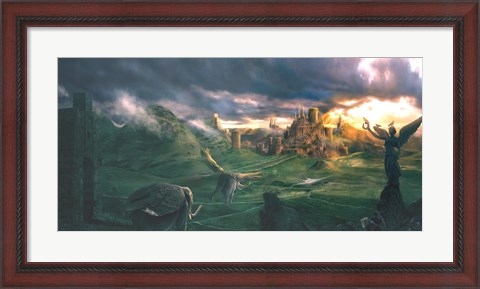 Framed Castle Highlands Print