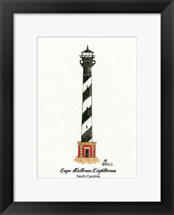 Framed Cape Hatteras Lighthouse, NC Print