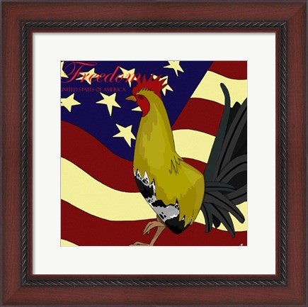 Framed Rooster Freedom Print