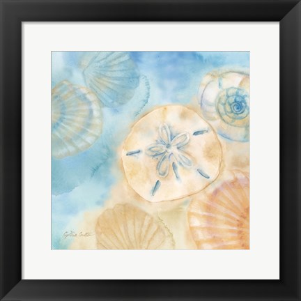Framed Watercolor Shells III Print