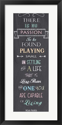 Framed Passion - Nelson Mandela Quote Print