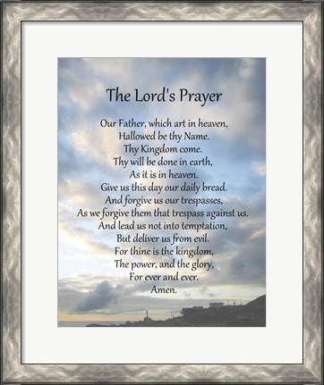 Framed Lord&#39;s Prayer - Scenic Print