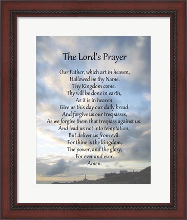Framed Lord&#39;s Prayer - Scenic Print