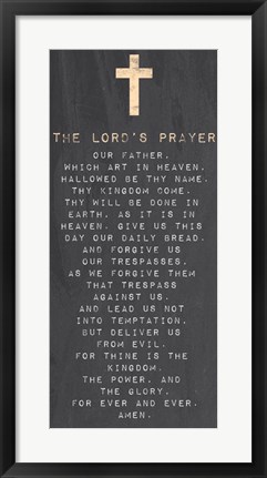 Framed Lord&#39;s Prayer - Chalk Print