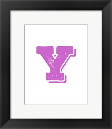 Framed Y in Pink Print