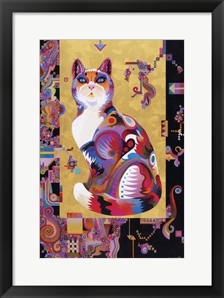 Framed Pythagoras&#39; Cat Print