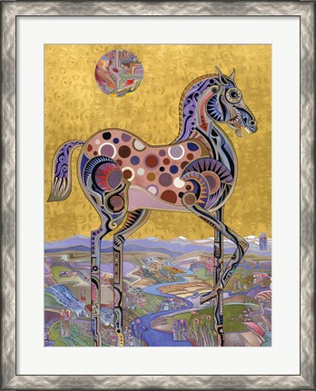 Framed Red Stallion Overlook Print