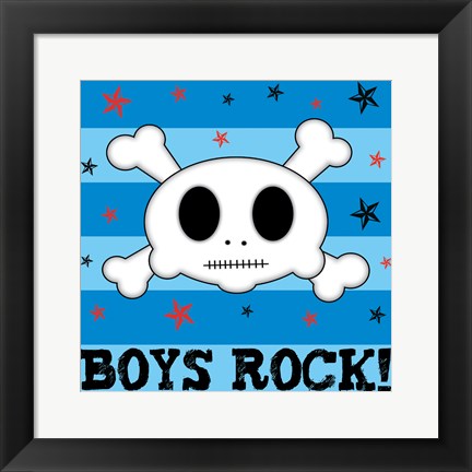 Framed Boys Rock Print