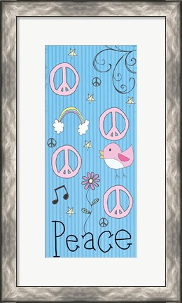 Framed Peace Panel - Blue Print