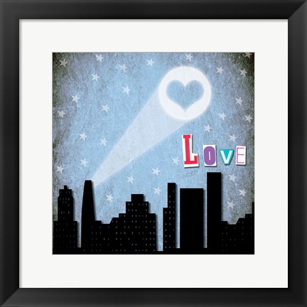Framed Love Skyline Print