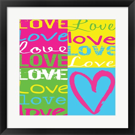 Framed Love Squares Print