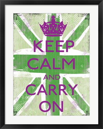 Framed Keep Calm And Carry On 5 Print