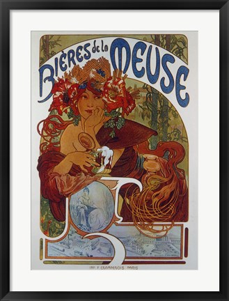 Framed Beers from the Meuse Print