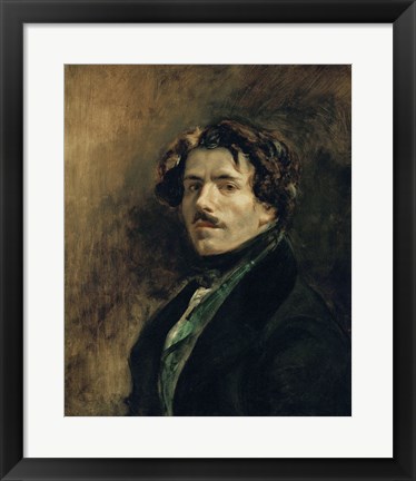 Framed Delacroix, Self-Portrait Print