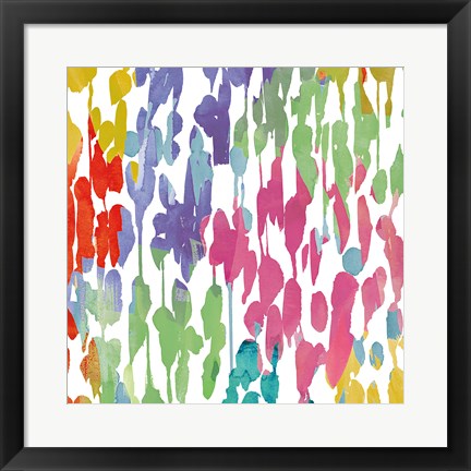Framed Splashes of Color II Print