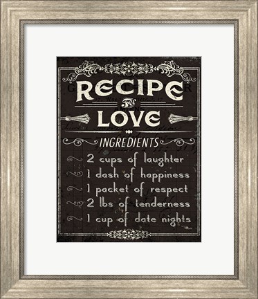 Framed Life Recipes I Print