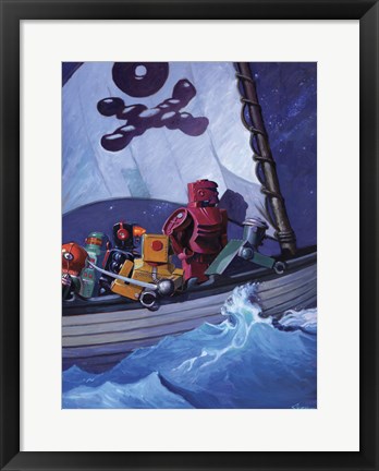 Framed Robo Pirates CMYK Print