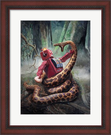 Framed Snakefight Print