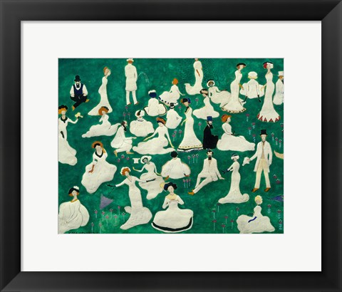 Framed Rest: High Society in Top Hats, 1908 Print
