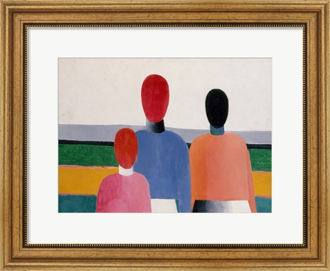 Framed Three Female Figures, c. 1928 Print