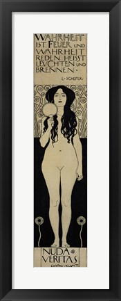 Framed Nuda Veritas (Naked Truth), 1898 Print