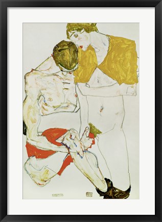 Framed Lovers, 1913 Print