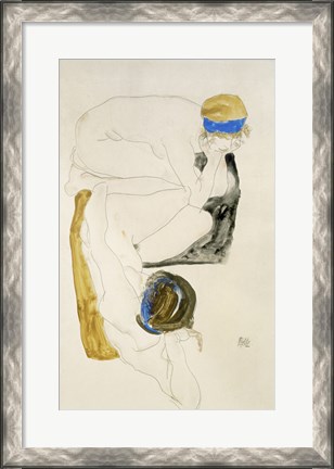 Framed Two Reclining Figures, 1912 Print