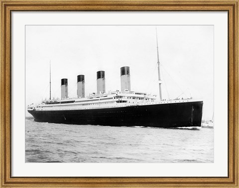 Framed RMS Titantic Departing Southampton Print