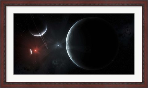 Framed Binary Star System Print