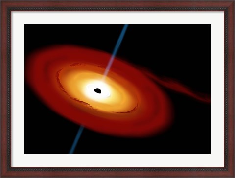 Framed Black Hole in Space Print