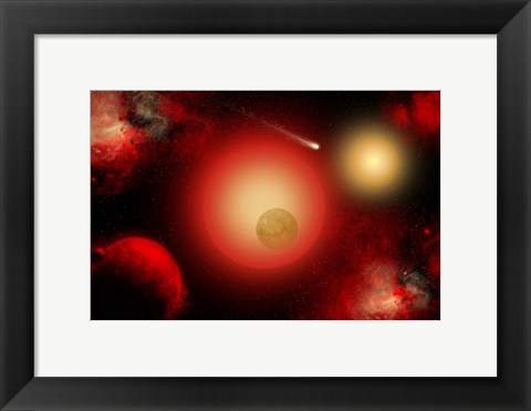 Framed Distant Ninary Star System Print