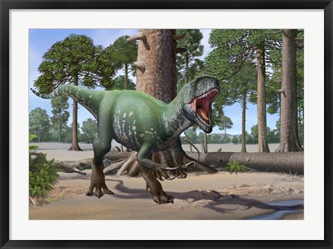 Framed Megaraptor Print