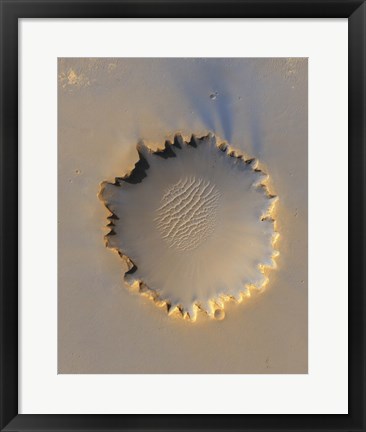 Framed Victoria Crater on Mars Print